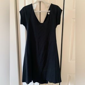 PACT A-line cap sleeve fit and flare black summer dress size XL